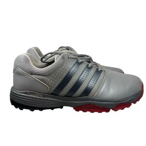 Adidas Bounce Men's Golf Shoes Gray Red Spikeless Waterproof Size 9.5